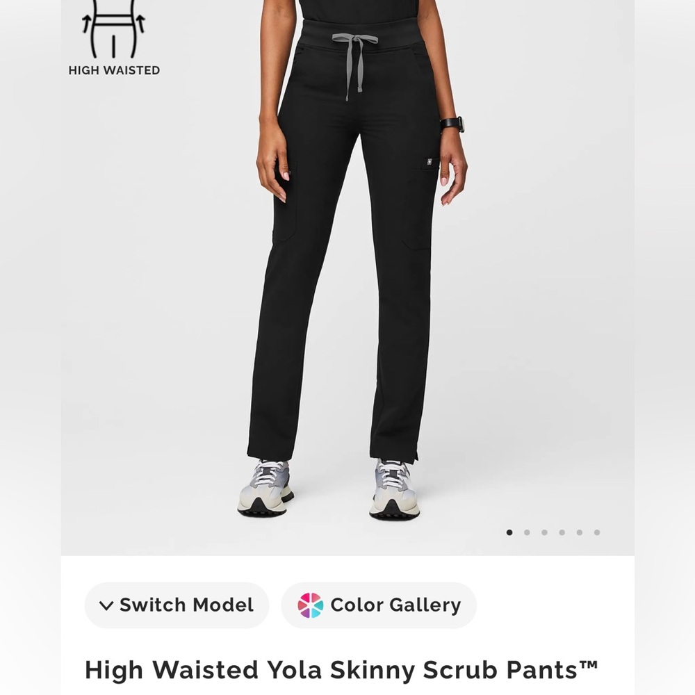 Figs high waisted Yola skinny scrub pants